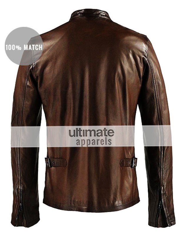 X-Men Scott Cyclops Motorcycle Black & Brown Jacket