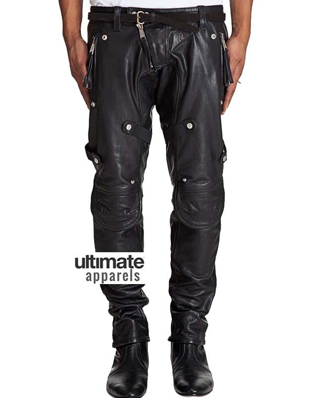 Men Stylish Motorcycle Padded Black Leather Pant Men Stylish Motorcycle Padded Black Leather Pant