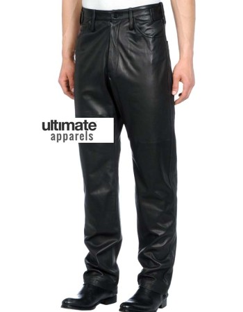 Men's Designers Loose Fit Faux Leather Pants