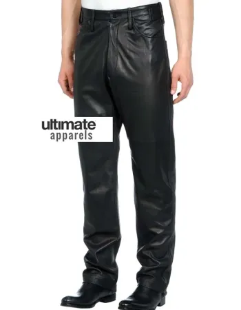 Men's Designers Loose Fit Faux Leather Pants