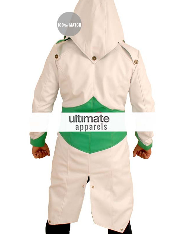 Assassin's Creed iii Connor Kenway Cosplay Green/White Costume Jacket Assassin's Creed iii Connor Kenway Cosplay Green/White Costume Jacket