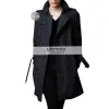 Burberry London Mens Cotton Twill Trench Black Coat Burberry London Mens Cotton Twill Trench Black Coat