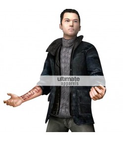 Fahrenheit Game Lucas Kane Shearling Black Jacket Fahrenheit Game Lucas Kane Shearling Black Jacket