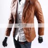 Men's Casual Smart Designers Black Leather Jacket Blazer Men's Casual Smart Designers Black Leather Jacket Blazer