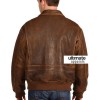 Scully Vintage Distressed Lamb Bomber Men Brown Jacket