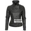 Barney Designer Women's Leather Asymmetric Biker Jacket Barney Designer Women's Leather Asymmetric Biker Jacket
