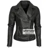 Barney Designer Women's Leather Asymmetric Biker Jacket Barney Designer Women's Leather Asymmetric Biker Jacket