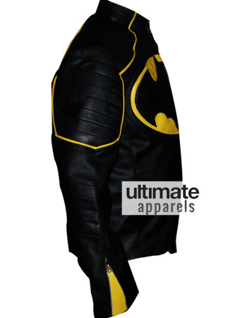 Designers Batman Begins Style Black Biker Leather Jacket Designers Batman Begins Style Black Biker Leather Jacket
