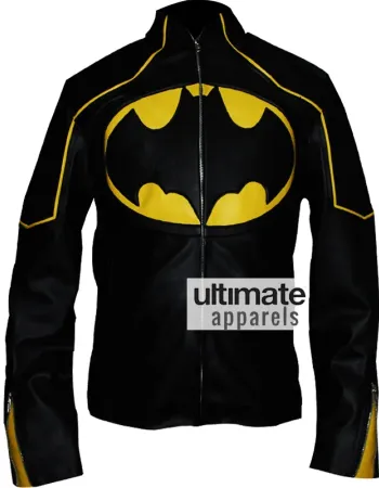 Designers Batman Begins Style Black Biker Leather Jacket