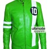 Ben 10 Cartoon Green Leather Jacket Sale