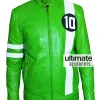 Ben 10 Cartoon Green Leather Jacket Sale