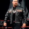Bill Goldberg Biker Black Leather Jacket Bill Goldberg Biker Black Leather Jacket