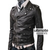 Belted Rider Men's Slim Fit Biker Black Leather Jacket Belted Rider Men's Slim Fit Biker Black Leather Jacket