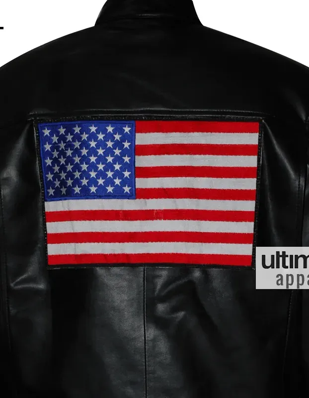 Captain America Easy Rider Peter Fonda Biker Black Jacket Captain America Easy Rider Peter Fonda Biker Black Jacket
