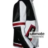 Designers Chaser Box White & Black Motorbike Leather Jacket Designers Chaser Box White & Black Motorbike Leather Jacket