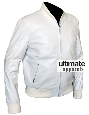 Crazy Stupid Love Ryan Gosling (Jacob) White Bomber Jacket