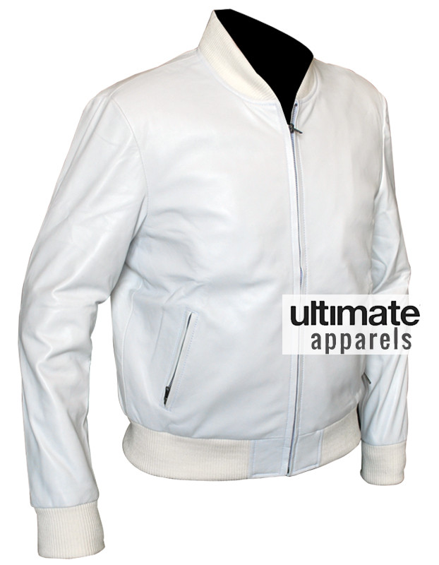 Crazy Stupid Love Ryan Gosling (Jacob) White Bomber Jacket