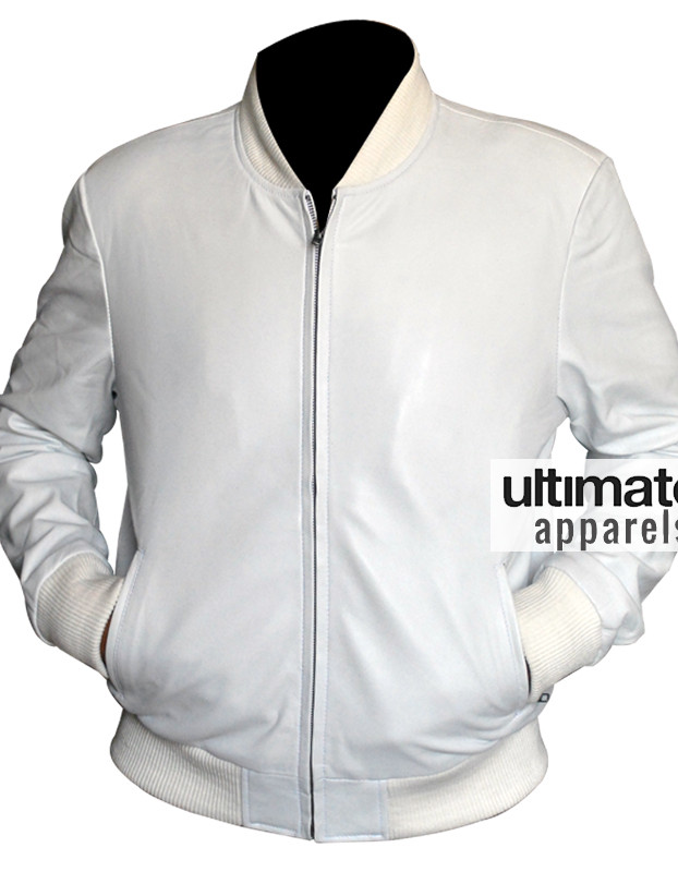 Crazy Stupid Love Ryan Gosling (Jacob) White Bomber Jacket