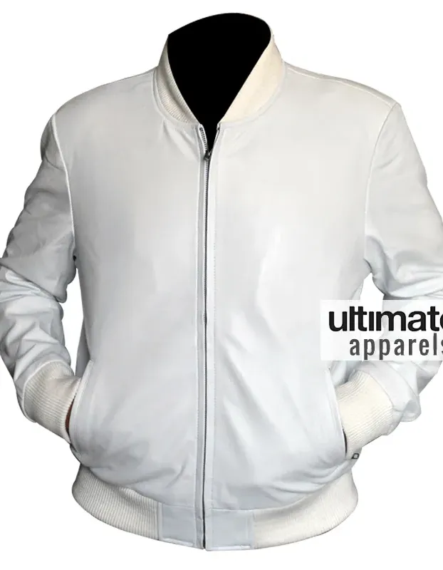 Crazy Stupid Love Ryan Gosling (Jacob) White Bomber Jacket