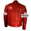 Fight Club Brad Pitt Red Jacket With White Stripes