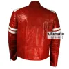 Fight Club Brad Pitt Red Jacket With White Stripes