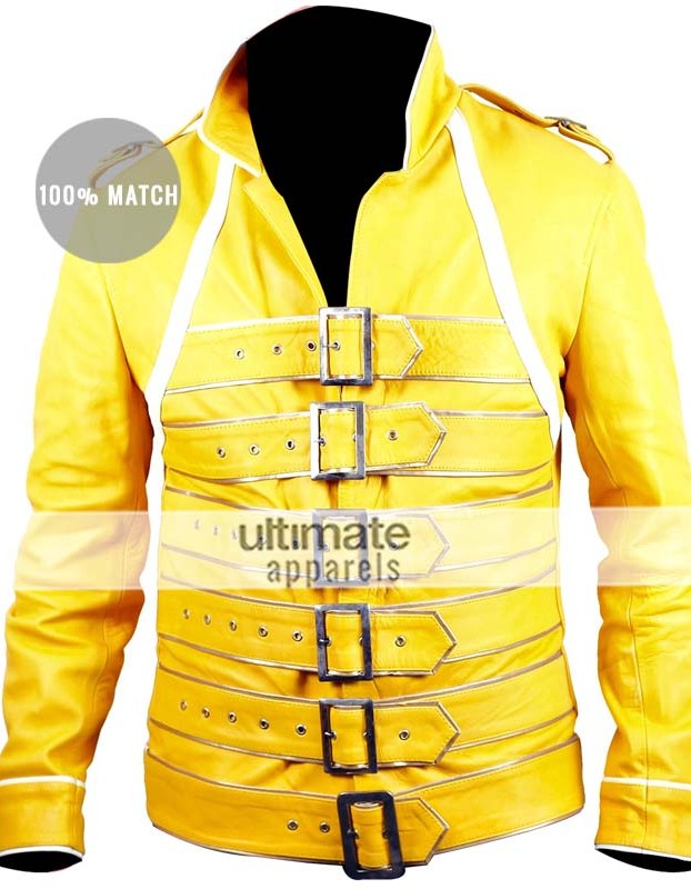 Freddie Mercury Concert Yellow Replica Jacket Costume Freddie Mercury Concert Yellow Replica Jacket Costume