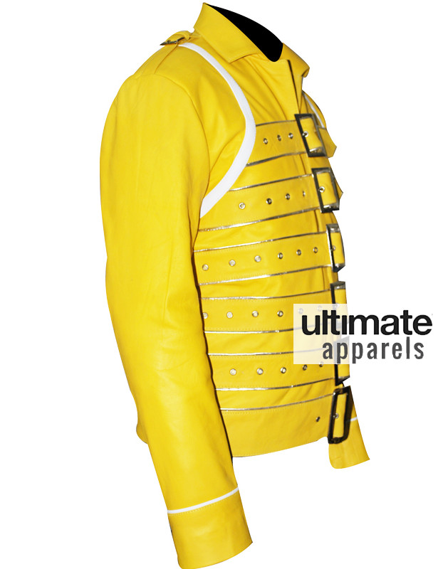 Freddie Mercury Concert Yellow Replica Jacket Costume Freddie Mercury Concert Yellow Replica Jacket Costume