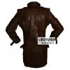Defiance Grant Bowler Nolan Long Distressed Leather Jacket