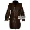 Defiance Grant Bowler Nolan Long Distressed Leather Jacket