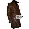 Defiance Grant Bowler Nolan Long Distressed Leather Jacket