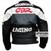 Honda CBR Men's Black and White Biker Jacket