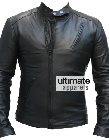 Ironman 1 Movie Tony Stark Black Replica Leather Jacket