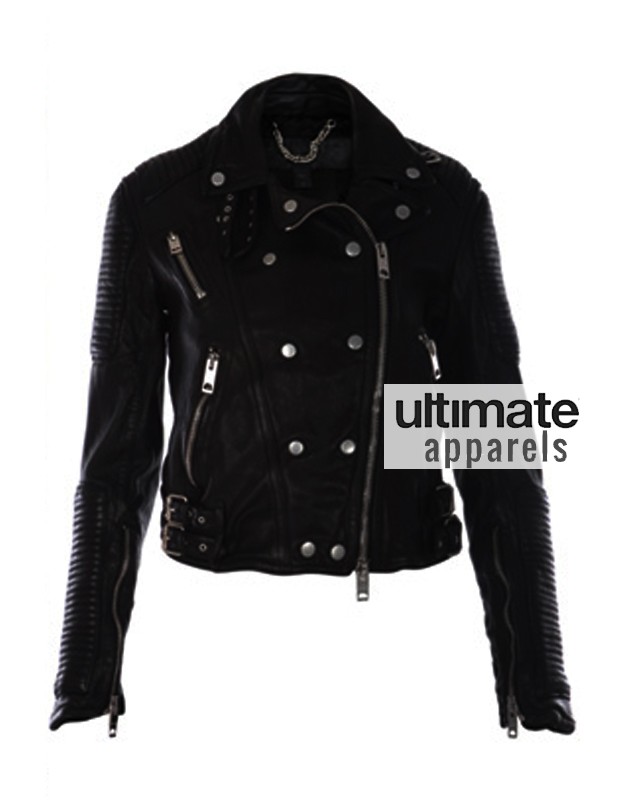 Keira Knightley Burberry Prorsum Black Quilted Leather Jacket Keira Knightley Burberry Prorsum Black Quilted Leather Jacket