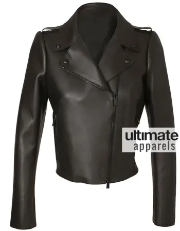 Kim Kardashian Valentino Biker Black Leather Jacket