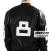 Mens 8 Ball Bomber Black Supreme Leather Jacket Mens 8 Ball Bomber Black Supreme Leather Jacket