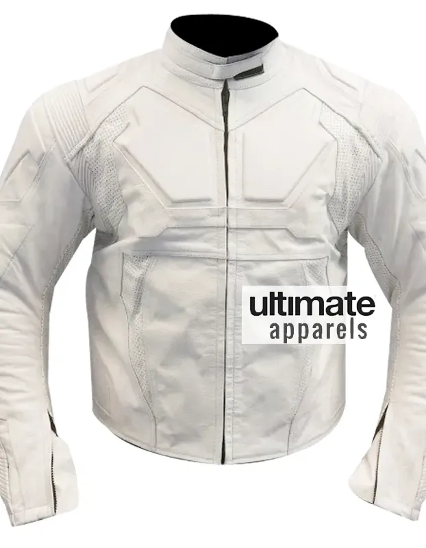 Oblivion Tom Cruise (Jack Harper) White Motorcycle Jacket