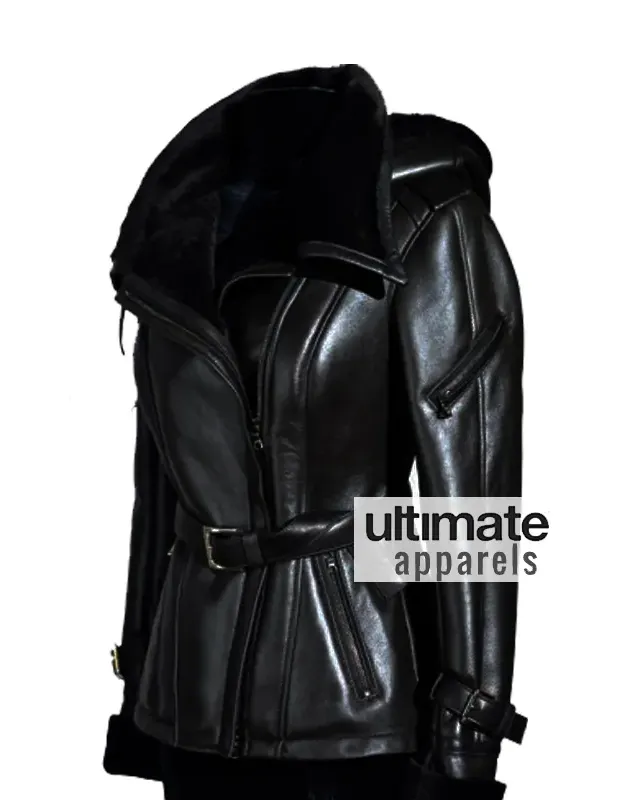 Once Upon A Time Jennifer Morrison Emma Swan Hooded Leather Jacket