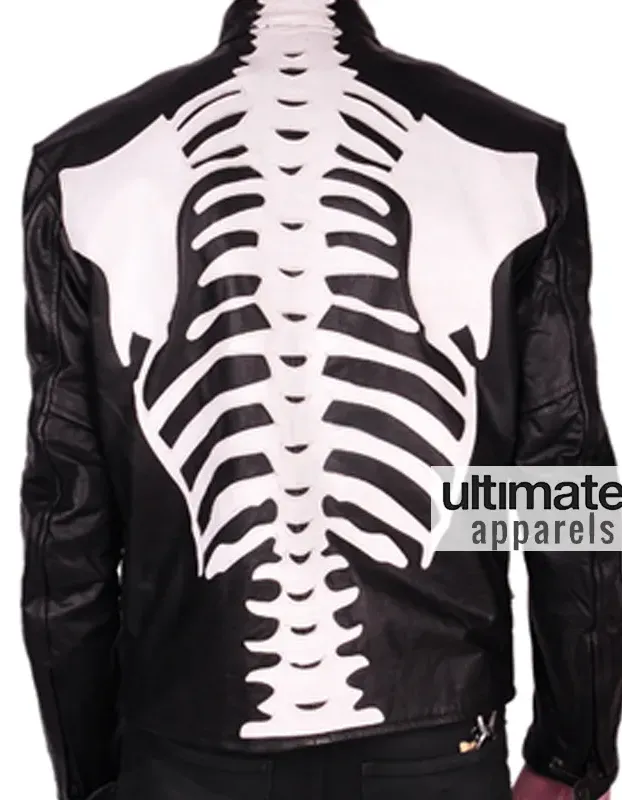 Skeleton Bones Sketch Motorcycle Black Leather Jackets Skeleton Bones Sketch Motorcycle Black Leather Jackets