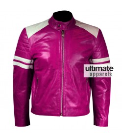 Designers Women Pink Leather Motorcycle Jacket