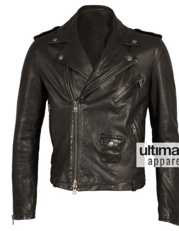 Alexander Mcqueen Mcq Black Biker Leather Jacket