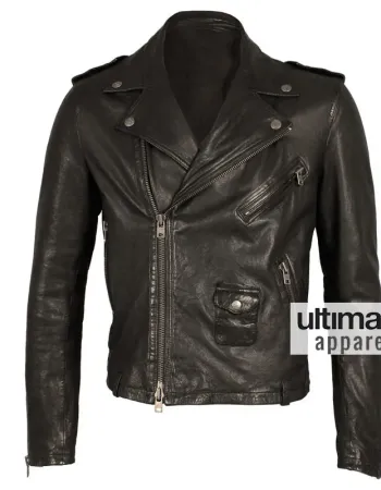Alexander Mcqueen Mcq Black Biker Leather Jacket