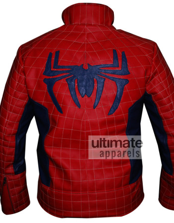 The Amazing Spiderman Red & Blue Leather Jacket Costume