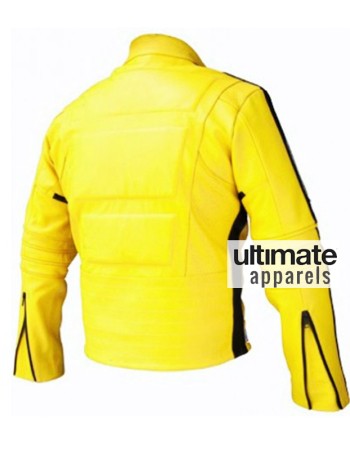 Kill Bill Beatrix Kiddo Yellow Motorcycle Leather Jacket