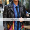 American Model Amber Rose Black Biker Jacket American Model Amber Rose Black Biker Jacket