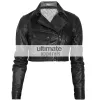 Blouson Lady Short Body Black Leather Jacket