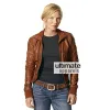 Chase Kelli Giddish (Annie Frost) Brown Bomber Jacket