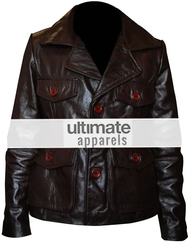 Ladies Dark Brown Motorcycle Leather Blazer Jacket