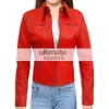 Once Upon A Time Emma Swan Red Leather Jacket