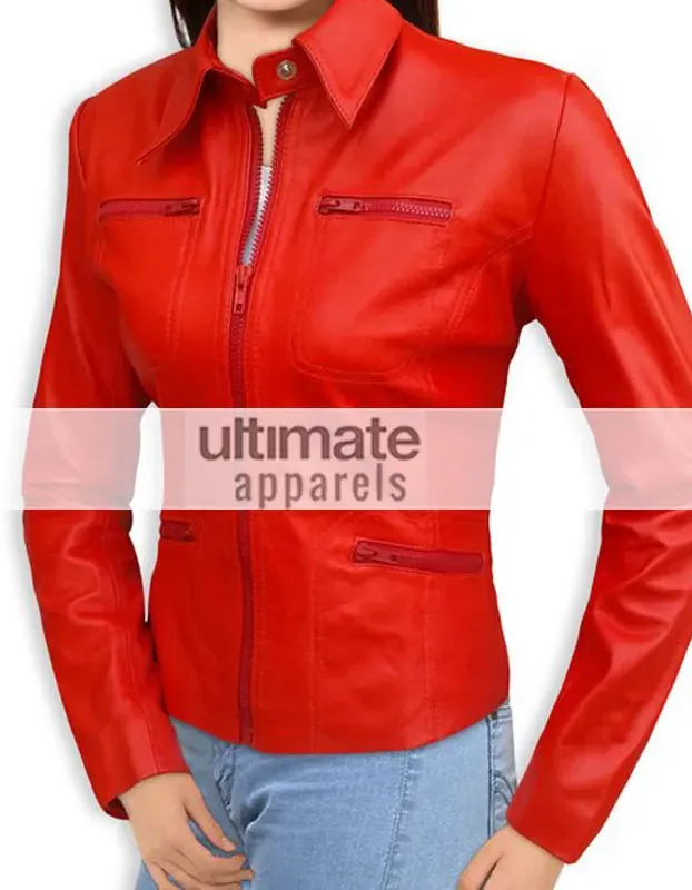 Once Upon A Time Emma Swan Red Leather Jacket