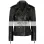 Theory Dalayan Women Black Leather Moto Jacket